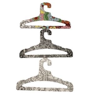 Trio of artsy recycled cardboard hangers